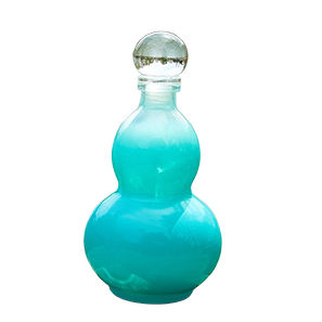 500ml Clear, Siliver,Gold,Black, Blue, Pink Gourd-shaped Glass Water Bottles