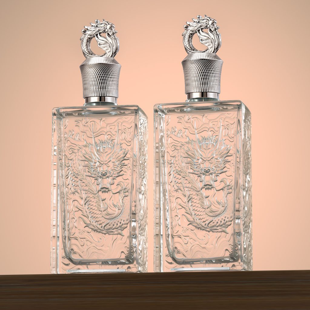 500ml ClearRed  YellowChinese Baijiu Bottles